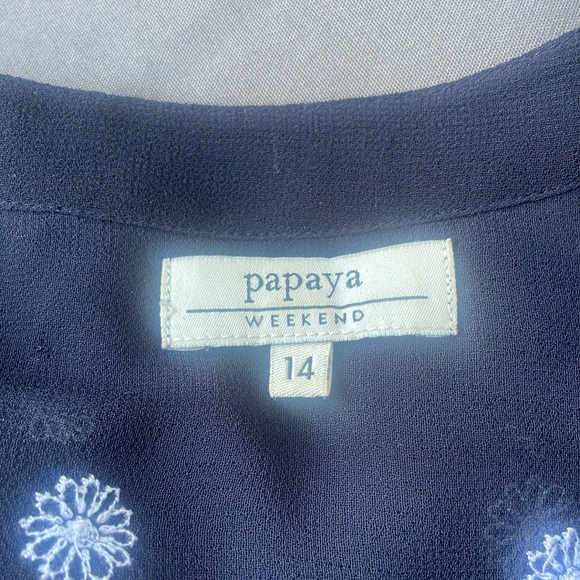 Papaya Sheer Smock Blouse - Picture 5 of 5